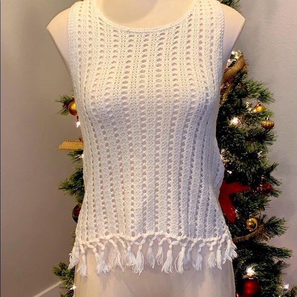 Madewell knit top with fringe - Picture 1 of 7